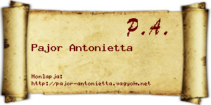Pajor Antonietta névjegykártya